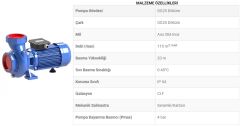 Sumak, SMT550/4-S, 5.5Hp, 380V, Sıcak Su Santrifüj Pompa