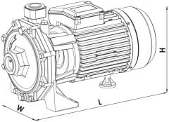 SUMAK, SMKT750-S, 380V, 7.5Hp, ÇİFT KADEMELİ SICAK SU SANTRİFÜJ POMPA