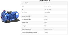 SUMAK, SMKT750-S, 380V, 7.5Hp, ÇİFT KADEMELİ SICAK SU SANTRİFÜJ POMPA