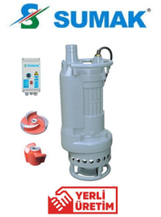 Sumak SDT 75/3 C 7.5HP 380V 3\'\' Çıkışlı Karıştırıcılı Çamur Suyu Dalgıç Pompa