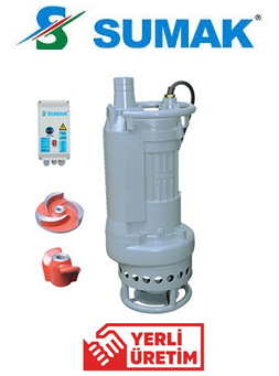 Sumak SDT 50/3 C 5.5HP 380V 3\'\' Çıkışlı Karıştırıcılı Çamur Suyu Dalgıç Pompa