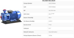 SUMAK, SMKT550/2-S, 380V, 5.5Hp, ÇİFT KADEMELİ SICAK SU SANTRİFÜJ POMPA