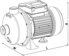 Sumak, SMINOX/A-150T-S, 1.5Hp, 380V, Paslanmaz Sıcak Su Santrifüj Pompası