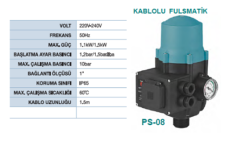 Momentum PS-08 1.5MT Kablolu Hidromat -Fusmatik