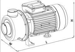 Sumak, SMINOX/A-220/2T-S, 2.2Hp, 380V, Paslanmaz Sıcak Su Santrifüj Pompası