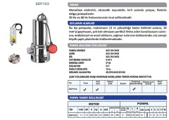 Sumak SDF 15/2 1.5HP 220V 2\'\' Çıkışlı Komple Paslanmaz Foseptik Dalgıç Pompa