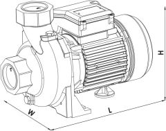Sumak, SMT150-P, 1.5Hp, 380V, Paslanmaz, Çarklı Santrifüj Pompa
