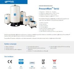 Global Water  PWB-100LV  100 Litre 10 Bar Dikey Ayaklı Patlamayan Genleşme Tankı