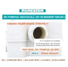 MOMENTUM H600-A  WC ÖĞÜTÜCÜLÜ POMPA
