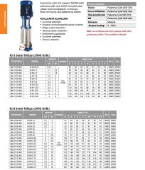 Etna KI 12/8-55  7.5Hp 380V Komple Paslanmaz Çelik Dik Milli Çok Kademeli Kompakt Yapılı İnline Bağlantılı Verimli Santrifüj Pompa - 2900 d/dk (Aisi 304)