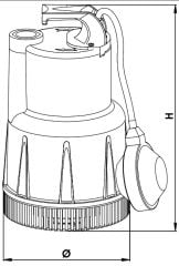 Sumak, SDF5, 0.5Hp,220V Flatörlü Plastik Drenaj Dalgıç Pompa