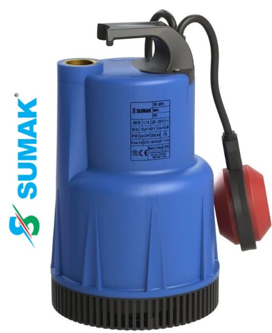 Sumak, SDF5, 0.5Hp,220V Flatörlü Plastik Drenaj Dalgıç Pompa