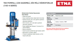 Etna 1 KO 4/8-15 2hp 380v Tek Pompalı Çok Kademeli Paket Hidrofor