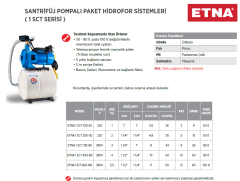 Etna 1 SCT 200-50 ES 2Hp 220v Çift Kademeli Paket Hİdrofor