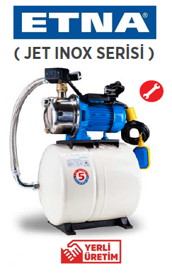 Etna JET INOX 100-50 ES 1Hp 220v Paslanmaz Gövdeli Jet pompalı Paket Hİdrofor