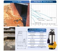 Alarko WSD 25-17 1.5Hp 220v Açık Fanlı Pis Su Dalgıç Pompa