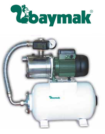 Baymak Jetinox 112 M 1.36hp 220v 50lt Tanklı Döküm Gövdeli Paket Hidrofor