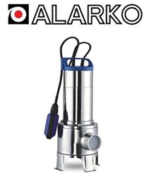 Alarko VXM 12-1 1Hp 220v Komple Paslanmaz Açık Fanlı Pis Su Dalgıç Pompa