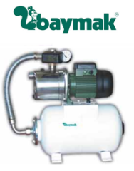 Baymak Jetinox 102 M 1hp 220v 50lt Tanklı Döküm Gövdeli Paket Hidrofor