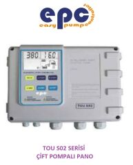 EPC TOU S02 SERİSİ -IP 54- 5,5-11 KW (7,5-15 HP)TRİFAZE 380V-50 HZ ÇİFT POMPALI PANO - AKILLI KONTROL ÜNİTESİ (Dalgıç pompa, hidrofor ve drenaj pompalarında kullanım.)