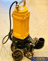 Vortex WCR 200 T   2HP 380V   Krom Açık Fanlı Bıçaklı ve Öğütücülü Pis Su Dalgıç Pompa (Tıkanma Yapmaz)
