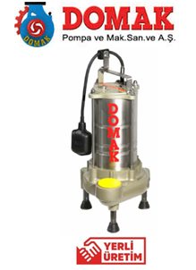 Domak AST1025 B5 3Hp 380v Panolu Paslanmaz Çelik Gövdeli Bıçaklı Foseptik Dalgıç Pompa