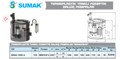 Sumak SMAC-1800 A 150LT 220v Tek Pompalı Atık Su Transfer Ünitesi