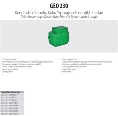 Aquastrong  GEO 500 - 2 GMV 100 M   Kendinden Depolu Koku Yapmayan Foseptik Tahliye Cihazı