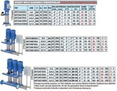 Sumak, SHT 24 C 750/6, 7.5HP, 380V,  2900 d/d, 3X5.5kW , Üç Pompalı, Düşey Milli Kademeli Hidrofor