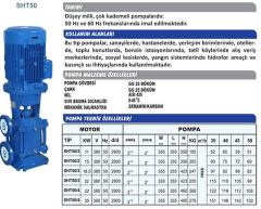 Sumak SHT50/3A 22Kw 380v Tek Pompalı Düşey Milli Kademeli Hidrofor