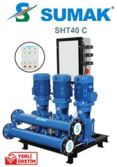 Sumak SHT40/4C 15Kw 380v Üç Pompalı Düşey Milli Kademeli Hidrofor