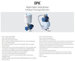 Aquastrong  EPIC-H36/XHC 4-7 M     2Hp 220V   Yatay Tanklı Kademeli Akıllı Paket Hidrofor