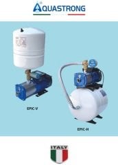 Aquastrong  EPIC-H36/XHC 4-7 M     2Hp 220V   Yatay Tanklı Kademeli Akıllı Paket Hidrofor