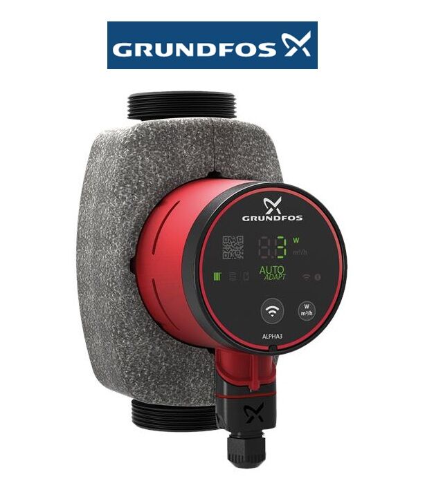 Grundfos ALPHA3 32-80 180mm Döküm Gövdeli Dişli Tip Frekans Konvertörlü Sirkülasyon Pompası - 99371965