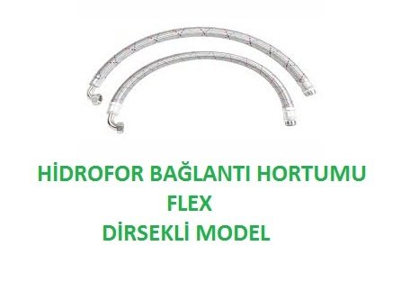 2½ '' 50 cm DİRSEKLİ TİP ÇELİK ÖRGÜLÜ HİDROFOR BAĞLANTI HORTUMU (FLEX)