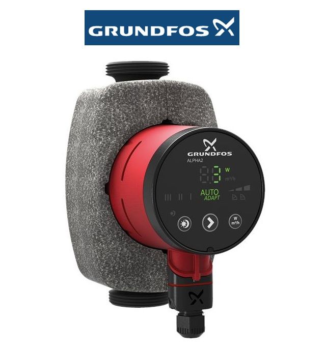 Grundfos ALPHA2 25-80 180mm Döküm Gövdeli Dişli Tip Frekans Konvertörlü Sirkülasyon Pompası - 99411178