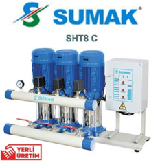 Sumak SHT6C 150/8 1.1Kw 220v Üç Pompalı Düşey Milli Kademeli Hidrofor