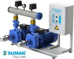 Sumak, SMKTB 550, [ 2 x 5.5HP ], Çift Pompalı, Emişli, Çift Kademeli Hidrofor