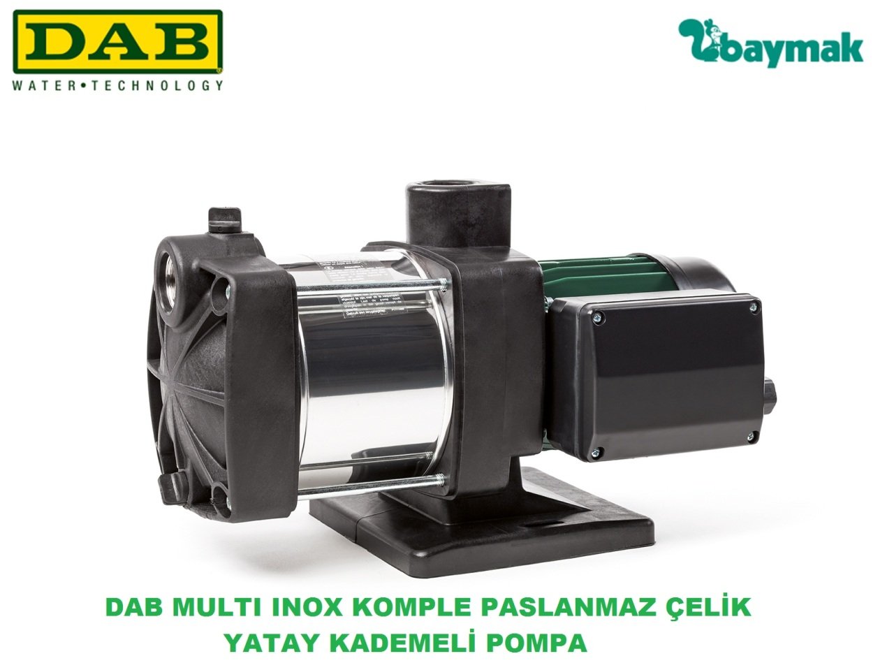 Dab  MULTI  INOX 4 M    0.75kW  220V   Komple Paslanmaz Çelik  Yatay Çok Kademeli Pompa
