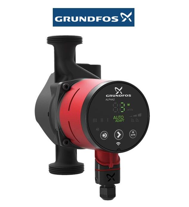 Grundfos ALPHA2 25-60 A 180mm Hava Purjörlü Dişli Tip Frekans Konvertörlü Sirkülasyon Pompası - 99411182