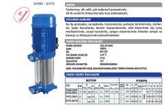 Sumak SHT8A 300/8 2.2Kw 380v Tek Pompalı Düşey Milli Kademeli Hidrofor