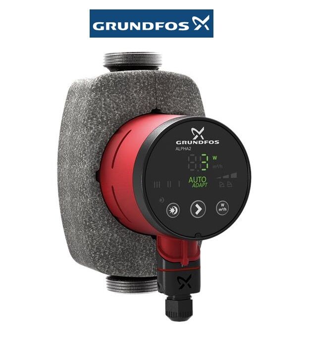 Grundfos ALPHA2 25-60 N 180mm Paslanmaz Çelik Gövdeli Dişli Tip Frekans Konvertörlü Sirkülasyon Pompası - 99411424