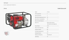 Solax LTP-50  2'' Dört Zamanlı Benzinli Motopomp (Su Motoru)