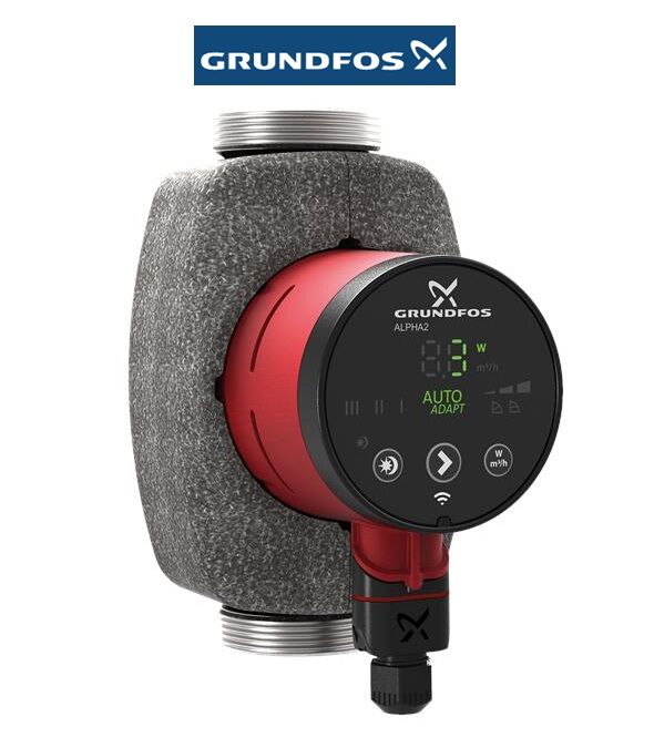 Grundfos ALPHA2 32-40 N 180mm Paslanmaz Çelik Gövdeli Dişli Tip Frekans Konvertörlü Sirkülasyon Pompası - 99411432