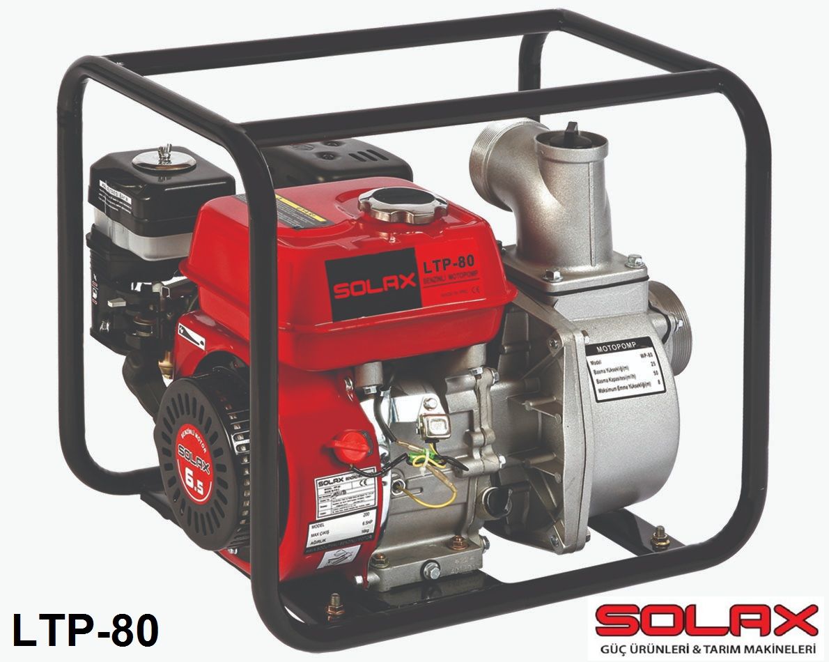 Solax LTP-80  3'' Dört Zamanlı Benzinli Motopomp (Su Motoru)
