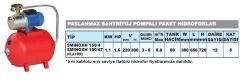 SUMAK, SMİNOX H 150/4, 1.5HP, 50LT TANKLI, 220V, PASLANMAZ SANTRİFÜJ POMPALI PAKET HİDROFOR [ 5 Kat - 12 Daire ]