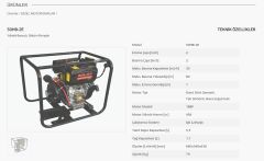 Solax 50HB-2E   2'' X 2'' Dizel İpli Marşlı Yüksek Basınçlı Motopomp (Su Motoru-Aküsüz)