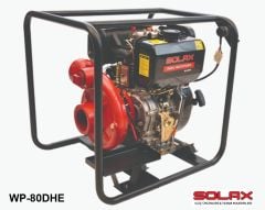 Solax WP-80DHE   3'' X 3'' Dizel İpli Marşlı Yüksek Basınçlı Motopomp (Su Motoru-Aküsüz)