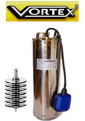 Vortex SRX 206 M 1.2Hp 220v Paslanmaz Çelik Fanlı Panolu Keson Kuyu Dalgıç Pompa