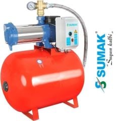 SUMAK, SYMH12-300/6, 3HP, 220V, 50 LT TANKLI, YATAY KADEMELİ, PAKET HİDROFORLAR